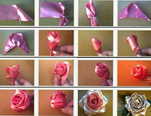 Мастер-класс по созданию роз из атласных лент